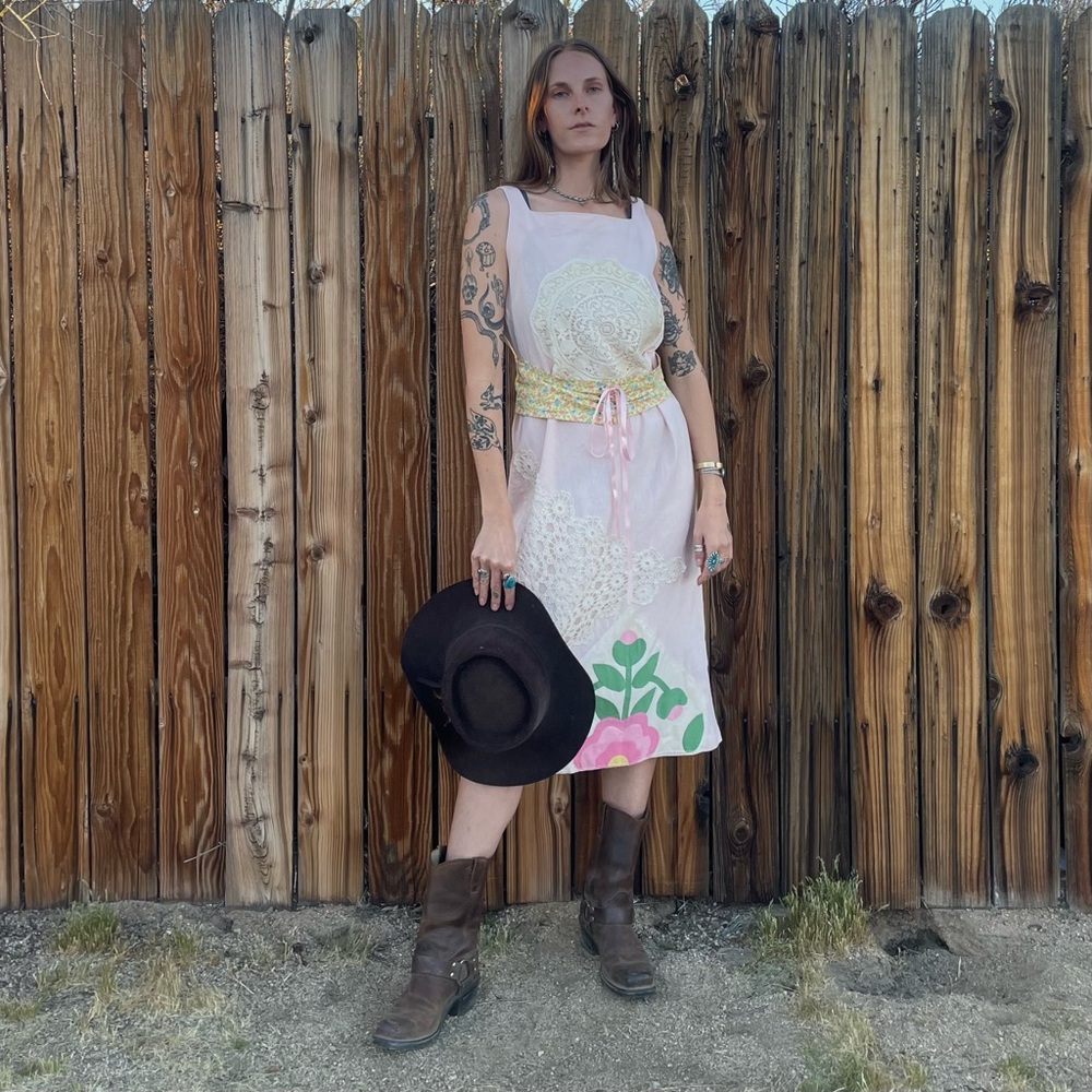 Vintage Upcycled Patchwork Dress - image 8